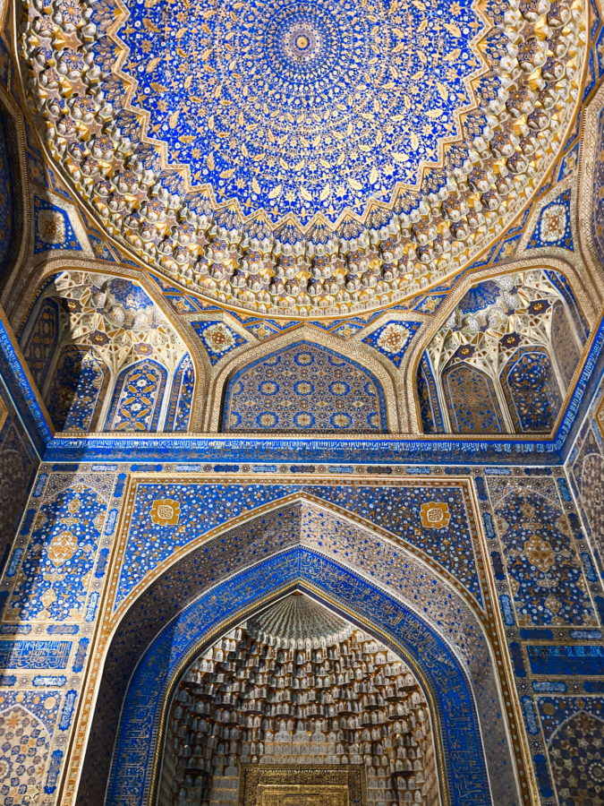 Mosque Inside the Tilya-Kori Madrasa, Samarkand, Uzbekistan