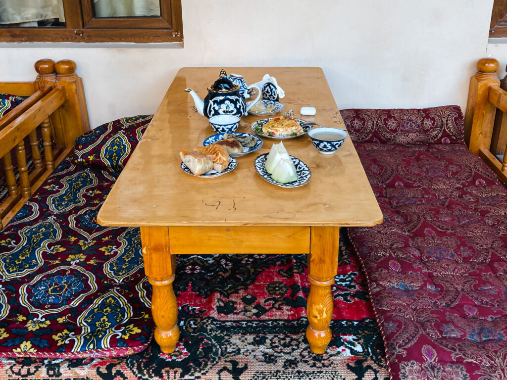Breakfast at the Hostel uzbekistan