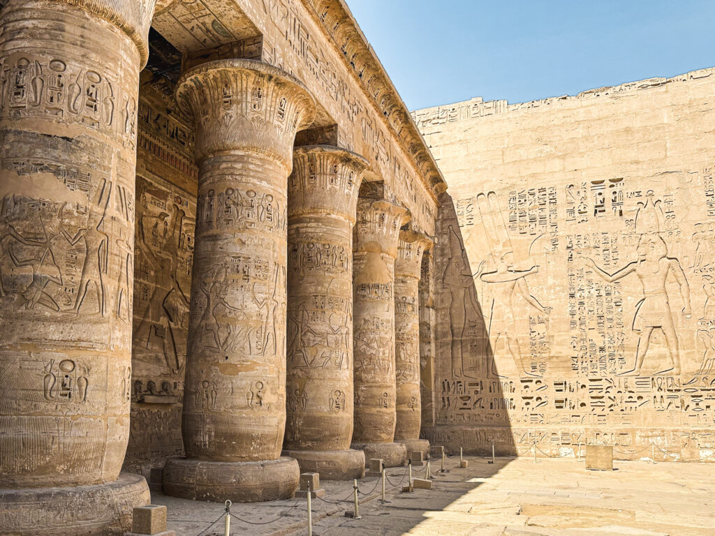 Medinet Habu walls and columns
