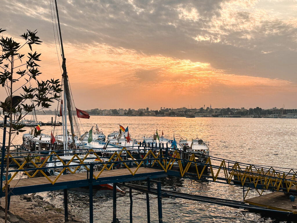 views of the Nile at Sunset