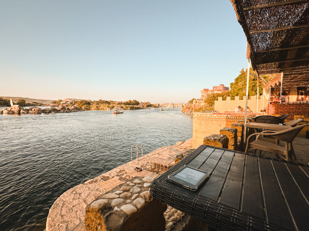 Relaxing by the Nile at Go Inn Backpackers Hostel