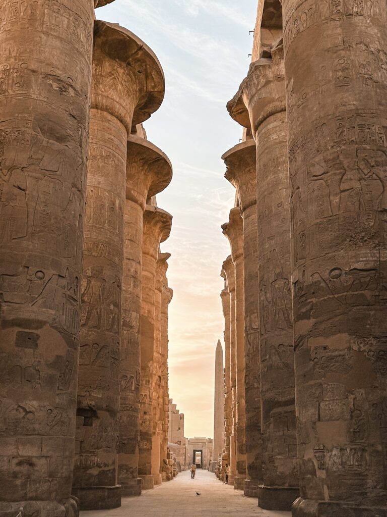Columns of the Hypostyle Hall in karnak temple