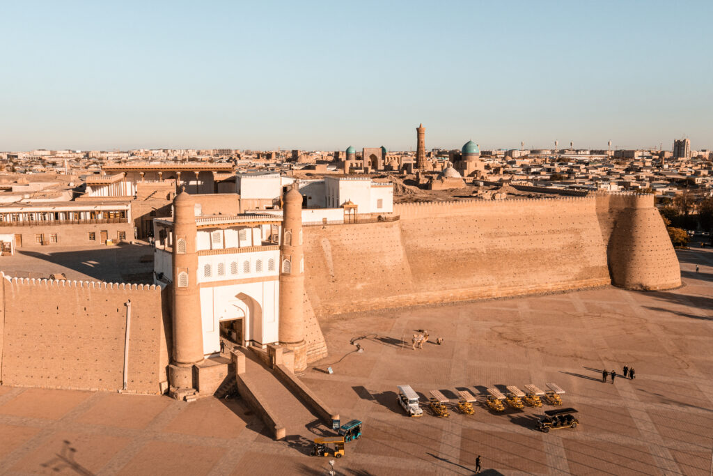 Views over the Arkof Bukhara from the platform