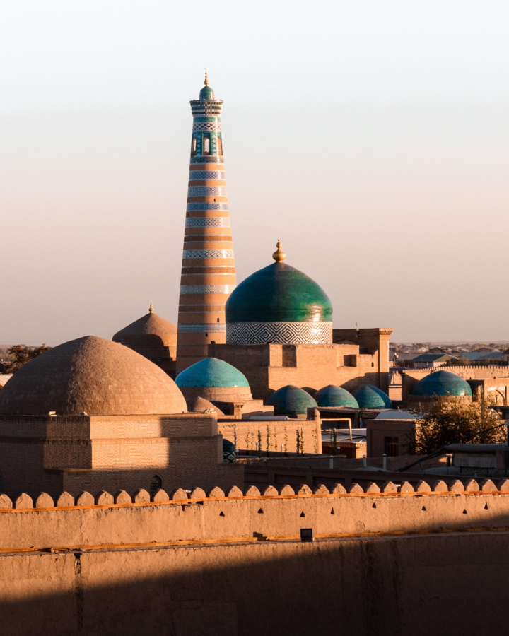 Views of Islam Khodja from the Watchtower, Khiva Uzbekistan