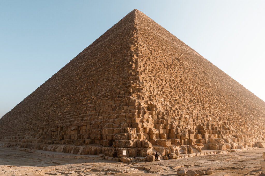 Side view of the Great Pyramid of Khufu