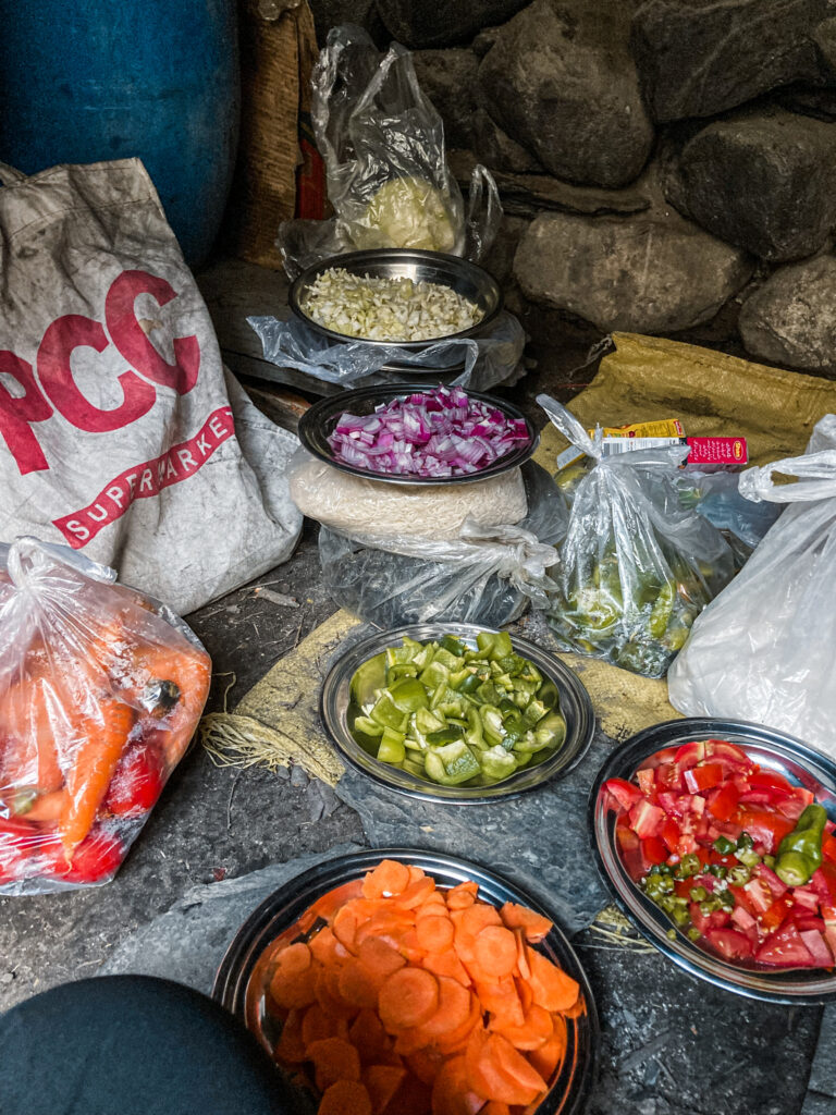 Patundas Trek: Dinner Prep at Lower Patundas Camp
