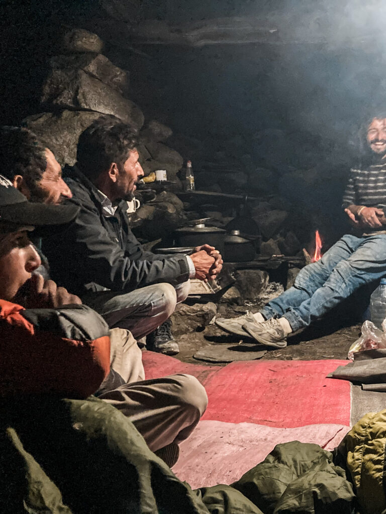 Patundas Meadows Trek: games by the fire with the local guides