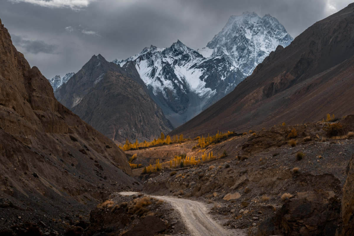 Roads to Chapursan Valley in Autumn, Gilgit-Baltistan, Northern Pakistan