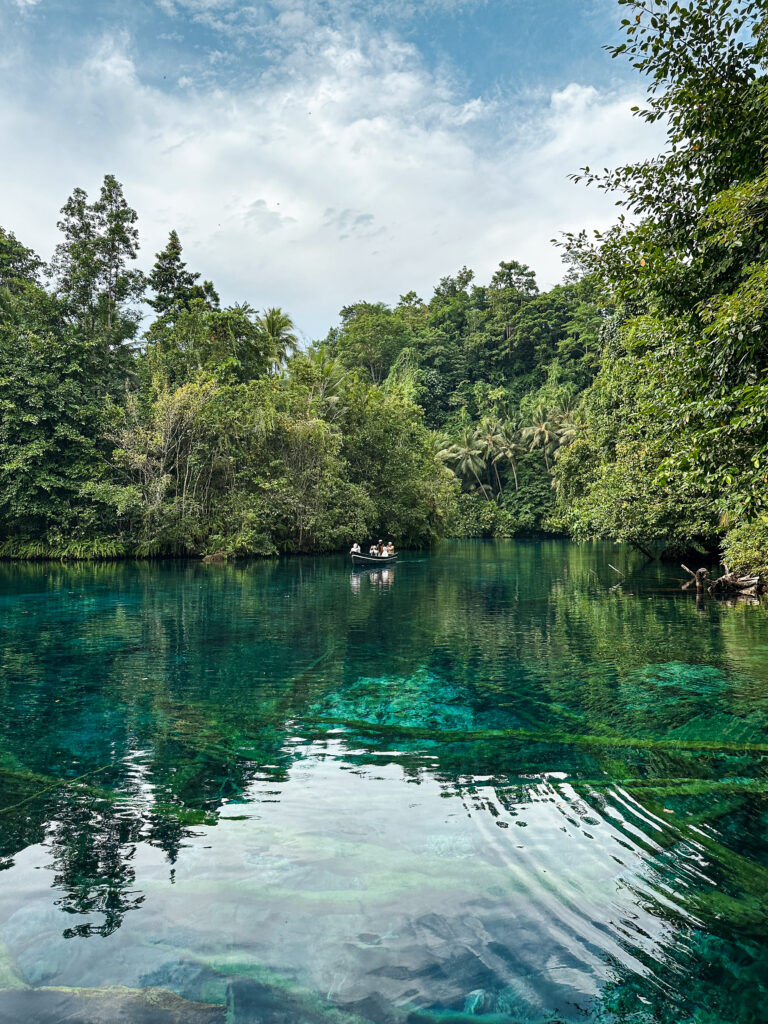 clear water of Paisu Pok Lake, Peleng, Indonesia