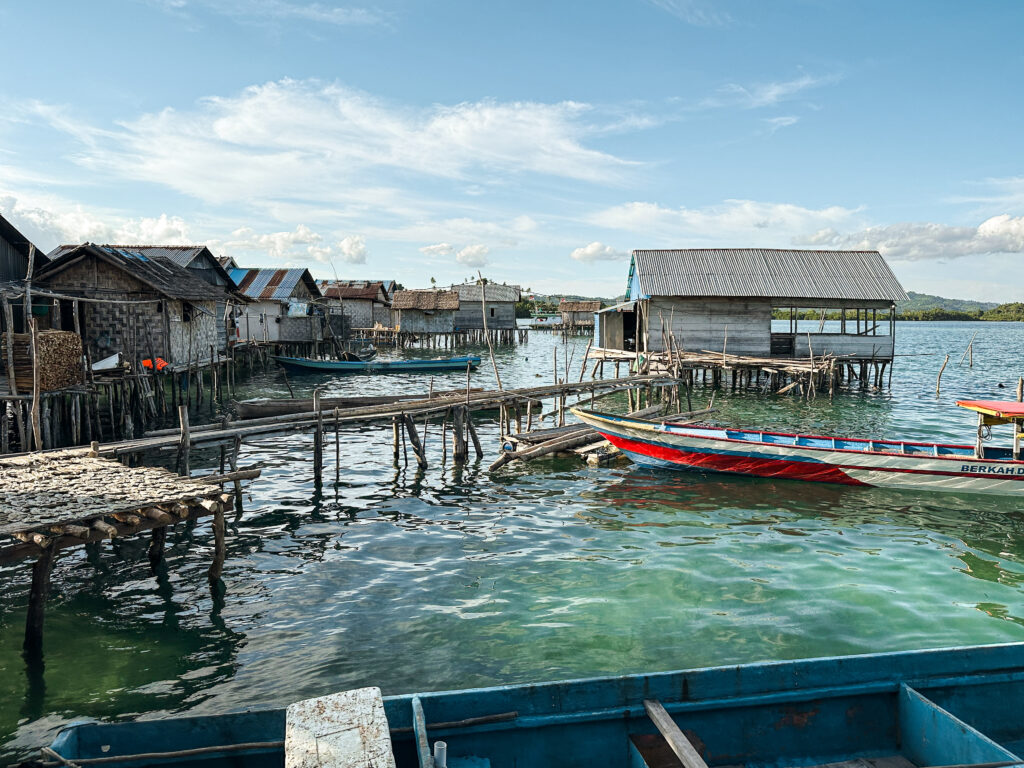 Bajo village with houses built on stilts, Banggai Laut, Indonesia