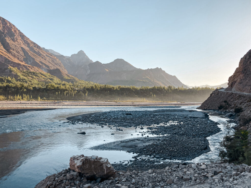 River valley on the road to Chitral, Pakistan