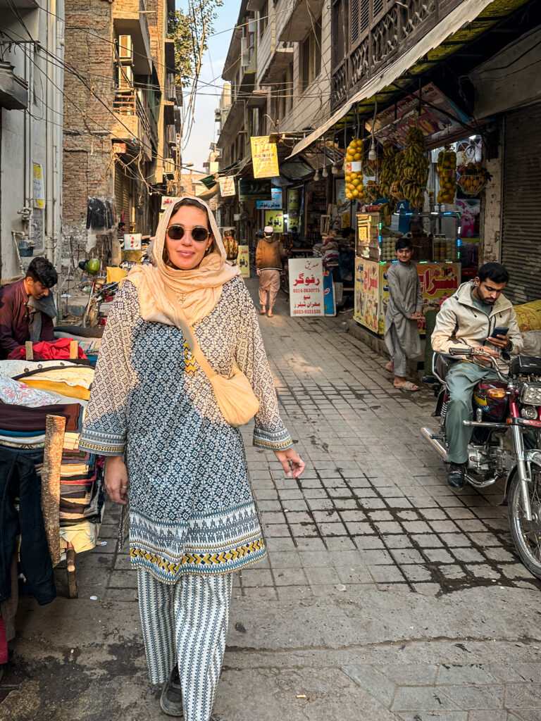 Solo Female Traveller in Qissa Khwani Bazaar, Peshawar, Pakistan