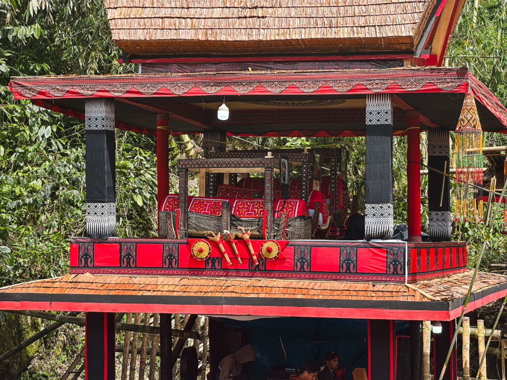 Tana Toraja coffins close-up in funeral ceremonies, Sulawesi, Indonesia