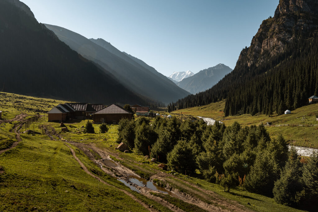 Altyn Arashan village on the Ala-Kul trek, Kyrgyzstan