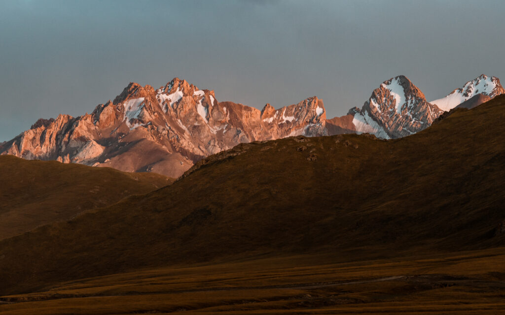 Kok-Kiya Valley at sunset, Kyrgyzstan