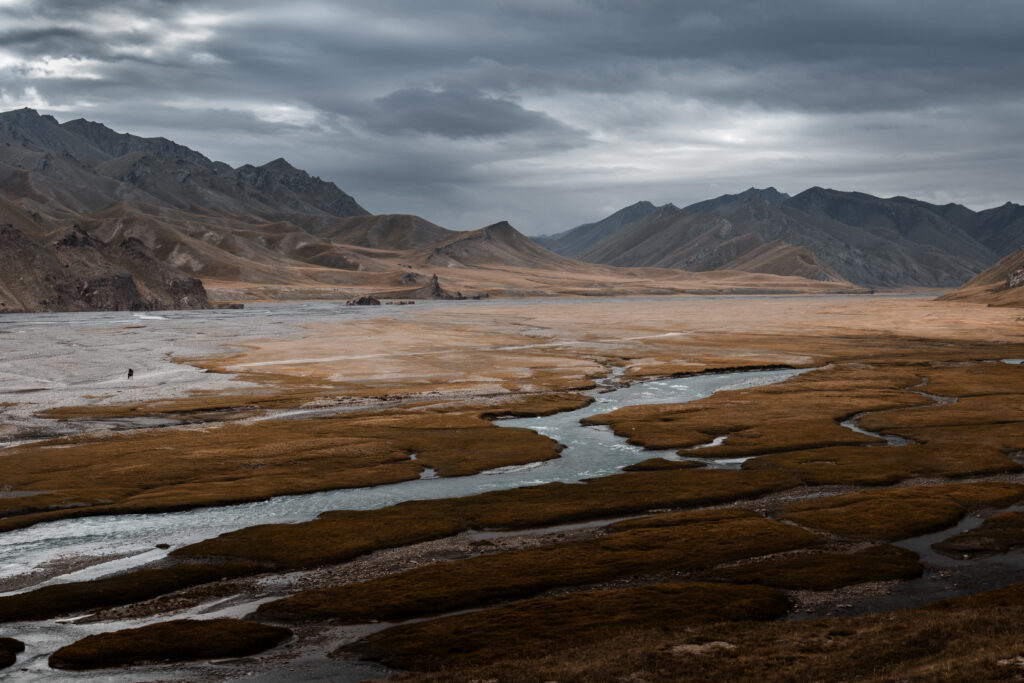 Remote and dramatic landscapes of Kok-Kiya Valley, Kyrgyzstan