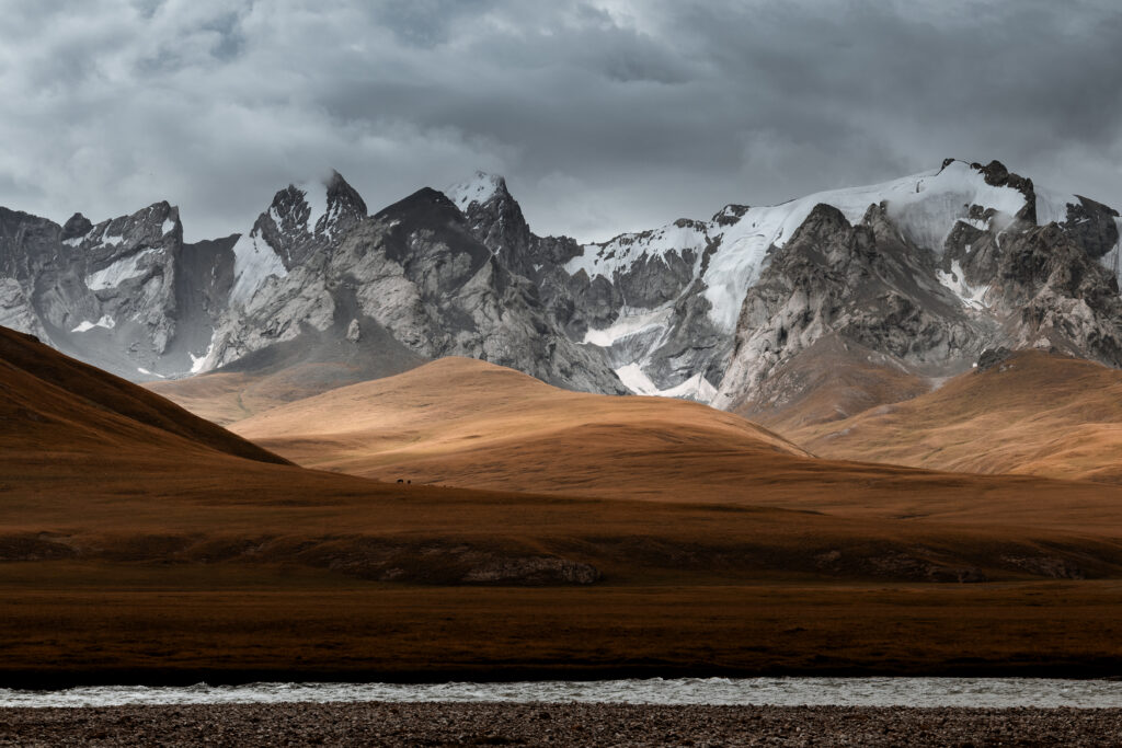 Remote and dramatic landscapes of Kok-Kiya Valley, Kyrgyzstan