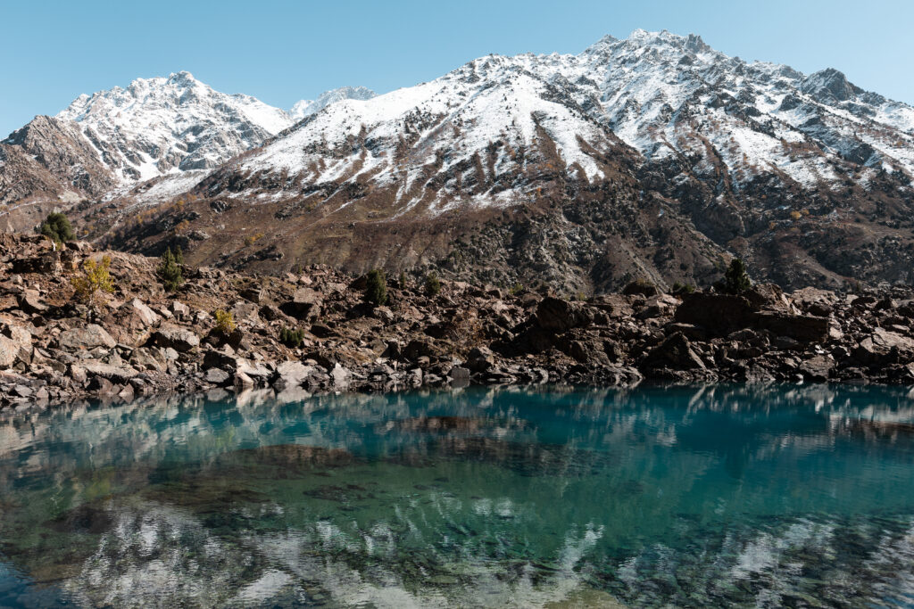Blue Lake in Naltar Valley in Autumn, Gilgit-Baltistan, Pakistan