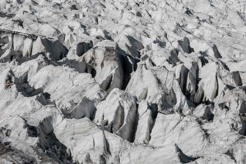 Ice details of Passu Glacier in Gojal, Gilgit-Baltistan, Pakistan