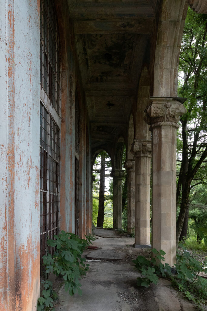 Abandoned Exterior of the Sanatorium Metalurgist, Tskaltubo's abandoned soviet sanatoriums, Georgia