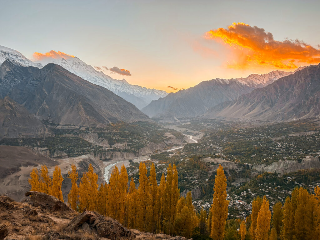 Views from Eagle's Nest at sunset, what to do in Hunza, Northern Pakistan