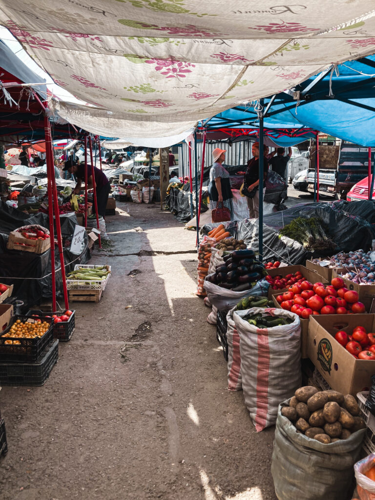 produce section Osh Bazaar Bishkek market, Kyrgyzstan